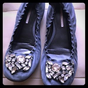 VERA WANG LAVENDER Blue Suede Flats